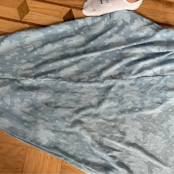 Lulu’s Compelling Love Light Blue Jacquard Short Sleeve Maxi Dress - Picture 5 of 16